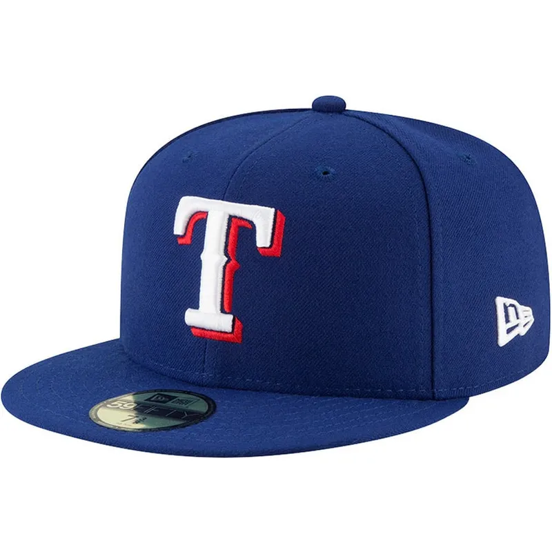 cappello-piatto-blu-regolato-59fifty-authentic-on-field-di-texas-rangers-mlb-di-new-era