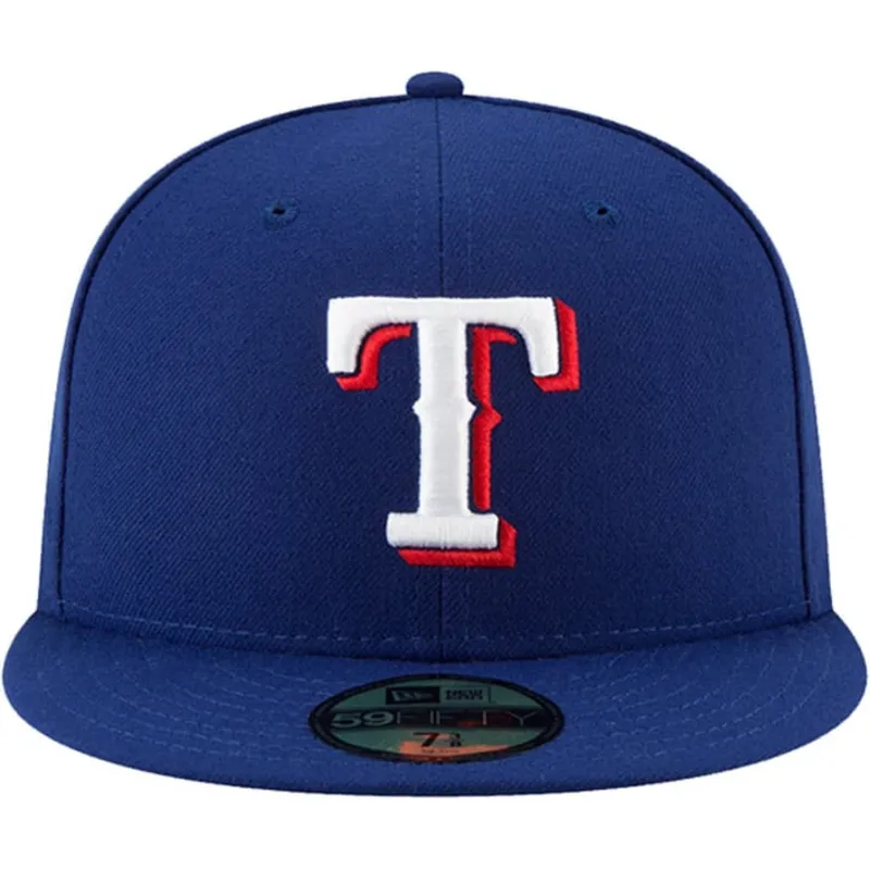 cappello-piatto-blu-regolato-59fifty-authentic-on-field-di-texas-rangers-mlb-di-new-era