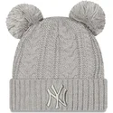 cappelli-pompon-grigio-cuff-double-dei-new-york-yankees-mlb-di-new-era