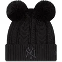 cappelli-pompon-nero-cuff-double-dei-new-york-yankees-mlb-di-new-era