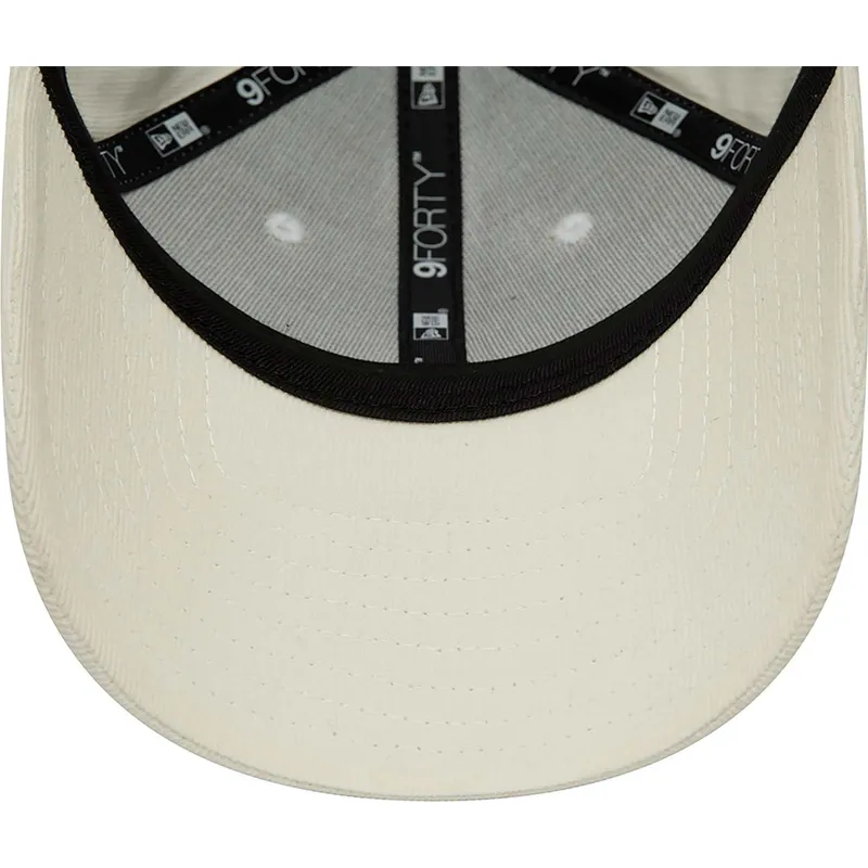 cappelli-curva-beige-cinghia-regolabile-9forty-cord-mini-dei-los-angeles-dodgers-mlb-di-new-era
