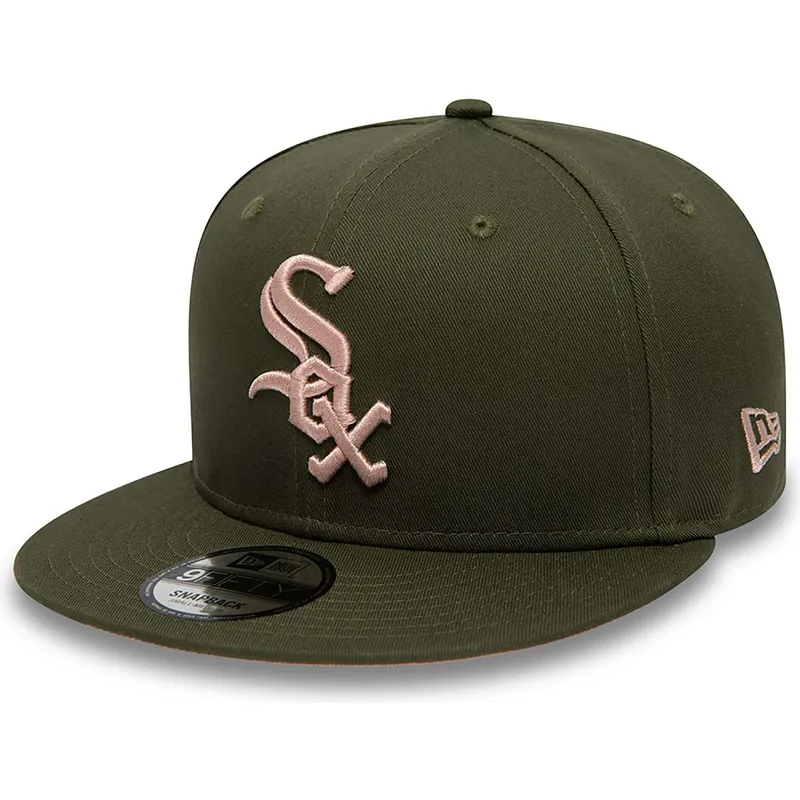 cappelli-piatta-verde-snapback-rosa-9fifty-side-patch-dei-chicago-white-sox-mlb-di-new-era
