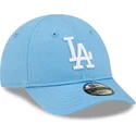 cappelli-curva-blu-cinghia-regolabile-per-bambino-claro-pequeno-9forty-league-essential-dei-los-angeles-dodgers-mlb-di-new-era