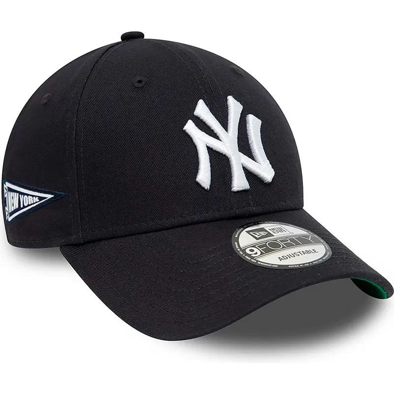 cappelli-curva-blu-marino-cinghia-regolabile-9forty-team-side-patch-dei-new-york-yankees-mlb-di-new-era