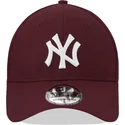 cappelli-curva-rosso-regolato-granate-39thirty-diamond-era-dei-new-york-yankees-mlb-di-new-era