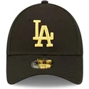 cappelli-curva-nero-cinghia-regolabile-per-bambino-dorado-9forty-league-essential-dei-los-angeles-dodgers-mlb-di-new-era