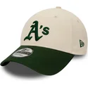 cappelli-curva-beige-cinghia-regolabile-9forty-dei-oakland-athletics-mlb-di-new-era