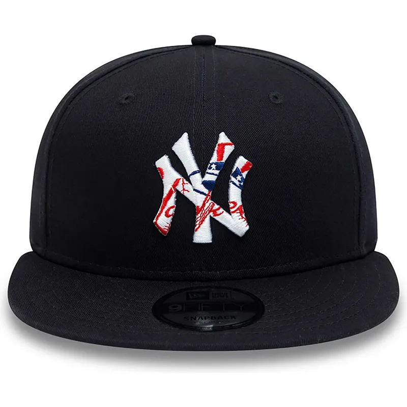 cappelli-piatta-blu-marino-snapback-9fifty-team-infill-dei-new-york-yankees-mlb-di-new-era