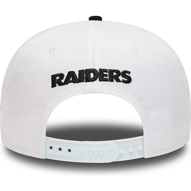 cappelli-piatta-bianco-snapback-9fifty-crown-patches-super-bowl-xv-dei-las-vegas-raiders-nfl-di-new-era