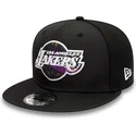 cappelli-piatta-nero-snapback-9fifty-print-infill-dei-los-angeles-lakers-nba-di-new-era