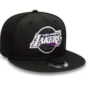 cappelli-piatta-nero-snapback-9fifty-print-infill-dei-los-angeles-lakers-nba-di-new-era