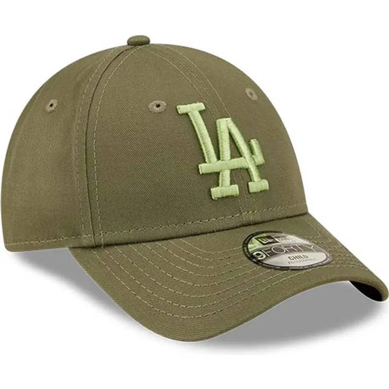 cappelli-curva-verde-cinghia-regolabile-per-bambino-9forty-league-essential-dei-los-angeles-dodgers-mlb-di-new-era