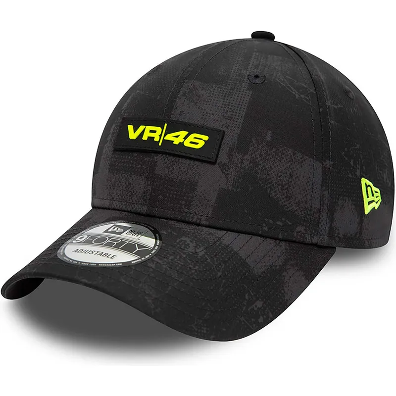 cappelli-curva-nero-cinghia-regolabile-valentino-rossi-vr46-9forty-all-over-print-dei-valentino-rossi-vr46-motogp-di-new-era