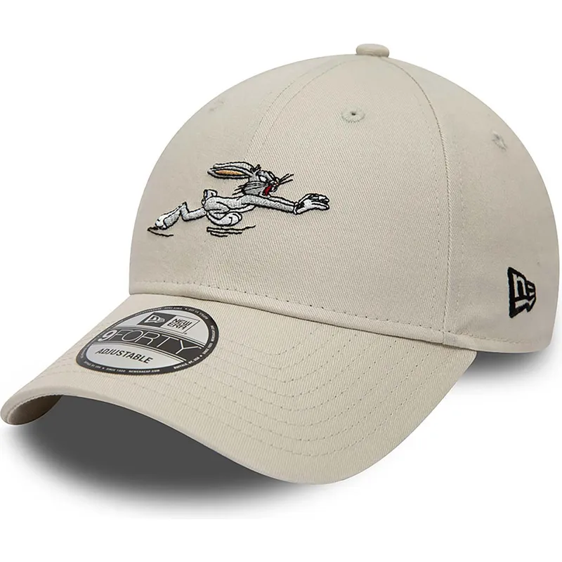 cappelli-curva-beige-cinghia-regolabile-9forty-dei-bugs-bunny-looney-tunes-di-new-era