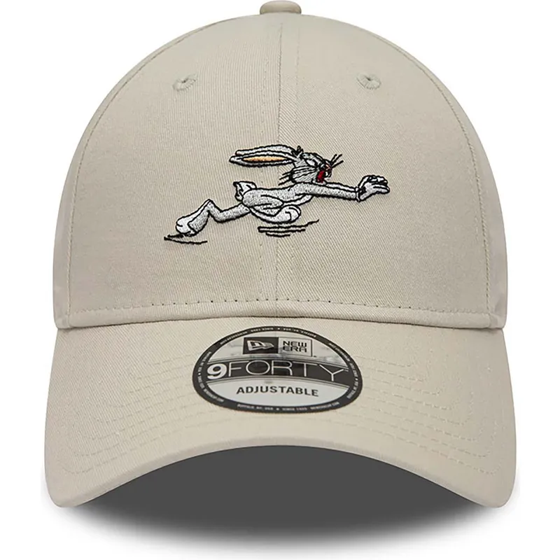 cappelli-curva-beige-cinghia-regolabile-9forty-dei-bugs-bunny-looney-tunes-di-new-era