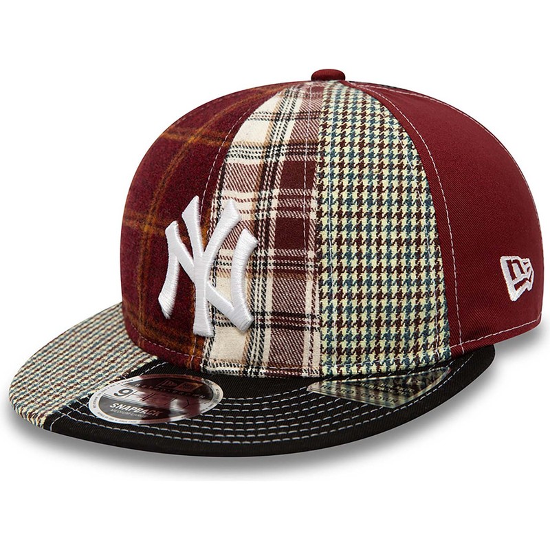 new-era-flat-brim-9fifty-patch-panel-new-york-yankees-mlb-red-and-black-adjustable-cap