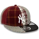 cappellino-piatto-rosso-e-nero-regolabile-9fifty-patch-panel-dei-new-york-yankees-mlb-di-new-era