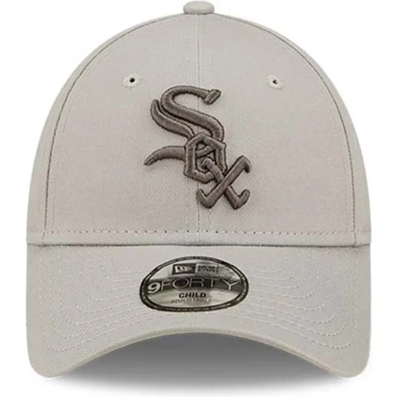 cappelli-curva-beige-cinghia-regolabile-per-bambino-9forty-league-essential-dei-chicago-white-sox-mlb-di-new-era