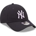 cappelli-curva-blu-marino-cinghia-regolabile-9forty-repreve-dei-new-york-yankees-mlb-di-new-era
