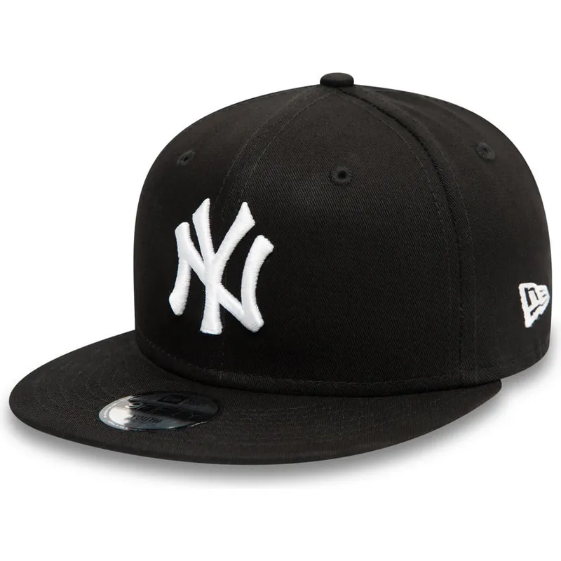 cappelli-piatta-nero-snapback-per-bambino-9fifty-essential-dei-new-york-yankees-mlb-di-new-era