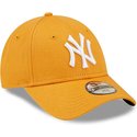 new-era-curved-brim-youth-9forty-league-essential-new-york-yankees-mlb-orange-adjustable-cap