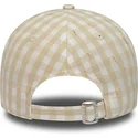 cappelli-curva-beige-cinghia-regolabile-9forty-gingham-dei-new-york-yankees-mlb-di-new-era