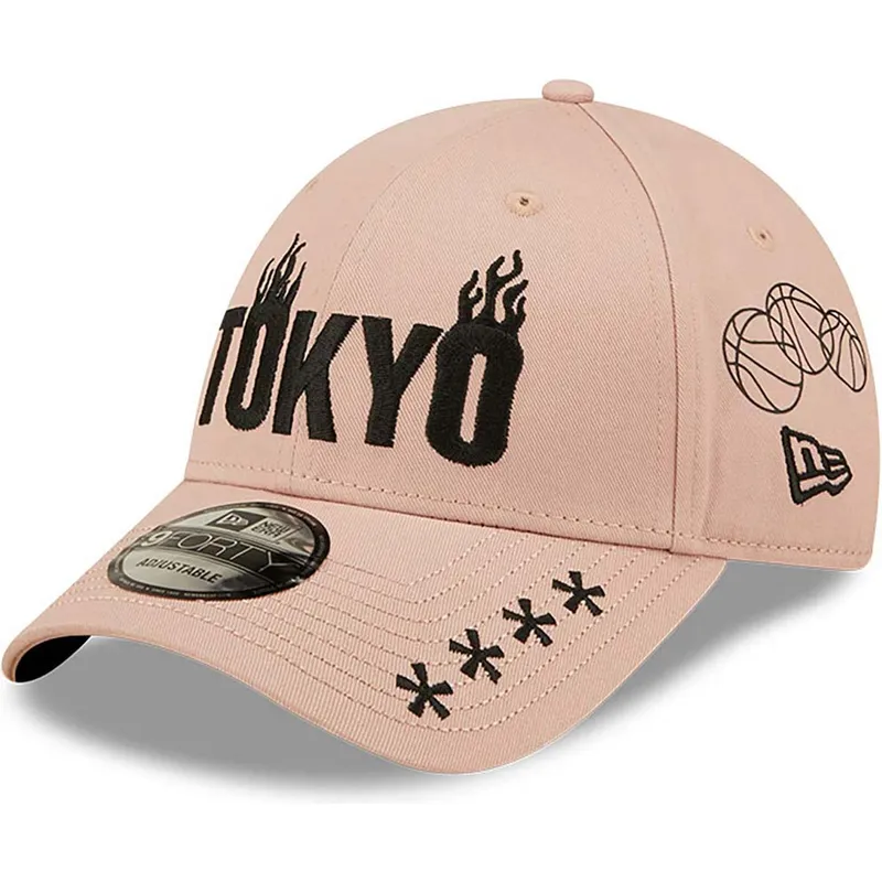 cappelli-curva-rosa-cinghia-regolabile-9forty-di-new-era