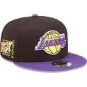cappellino-piatto-nero-e-viola-snapback-9fifty-team-patch-dei-los-angeles-lakers-nba-di-new-era