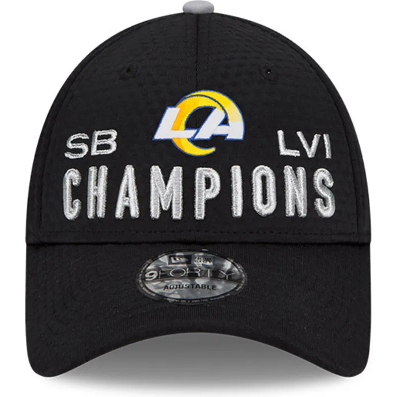 cappelli-curva-nero-cinghia-regolabile-9forty-super-bowl-champions-lvi-2022-dei-los-angeles-rams-nfl-di-new-era cappelli-curva-nero-cinghia-regolabile-9forty-super-bowl-champions-lvi-2022-dei-los-angeles-rams-nfl-di-new-era