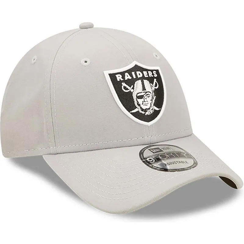 cappelli-curva-grigio-cinghia-regolabile-9forty-repreve-dei-las-vegas-raiders-nfl-di-new-era