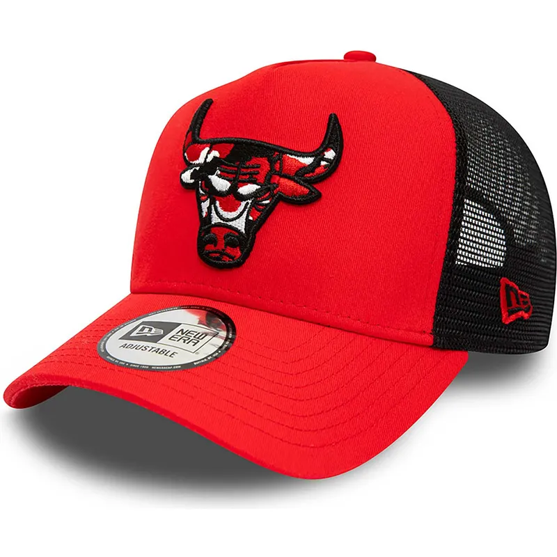 cappelli-curva-rosso-snapback-a-frame-camo-infill-dei-chicago-bulls-nba-di-new-era