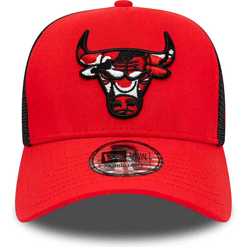 cappelli-curva-rosso-snapback-a-frame-camo-infill-dei-chicago-bulls-nba-di-new-era