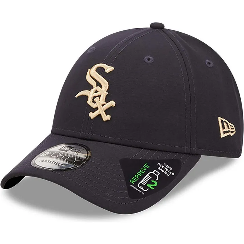 cappelli-curva-blu-marino-cinghia-regolabile-9forty-repreve-dei-chicago-white-sox-mlb-di-new-era