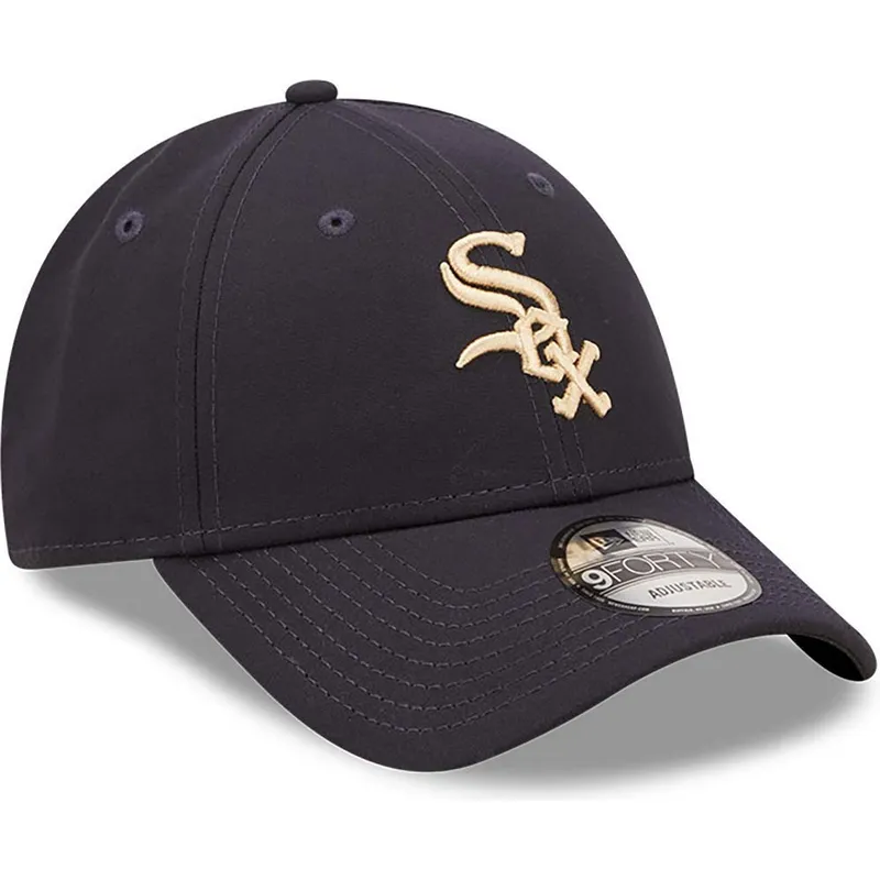 cappelli-curva-blu-marino-cinghia-regolabile-9forty-repreve-dei-chicago-white-sox-mlb-di-new-era