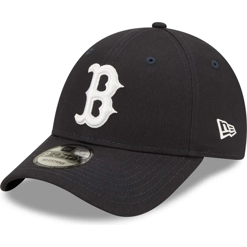 cappelli-curva-blu-marino-cinghia-regolabile-9forty-league-essential-dei-boston-red-sox-mlb-di-new-era