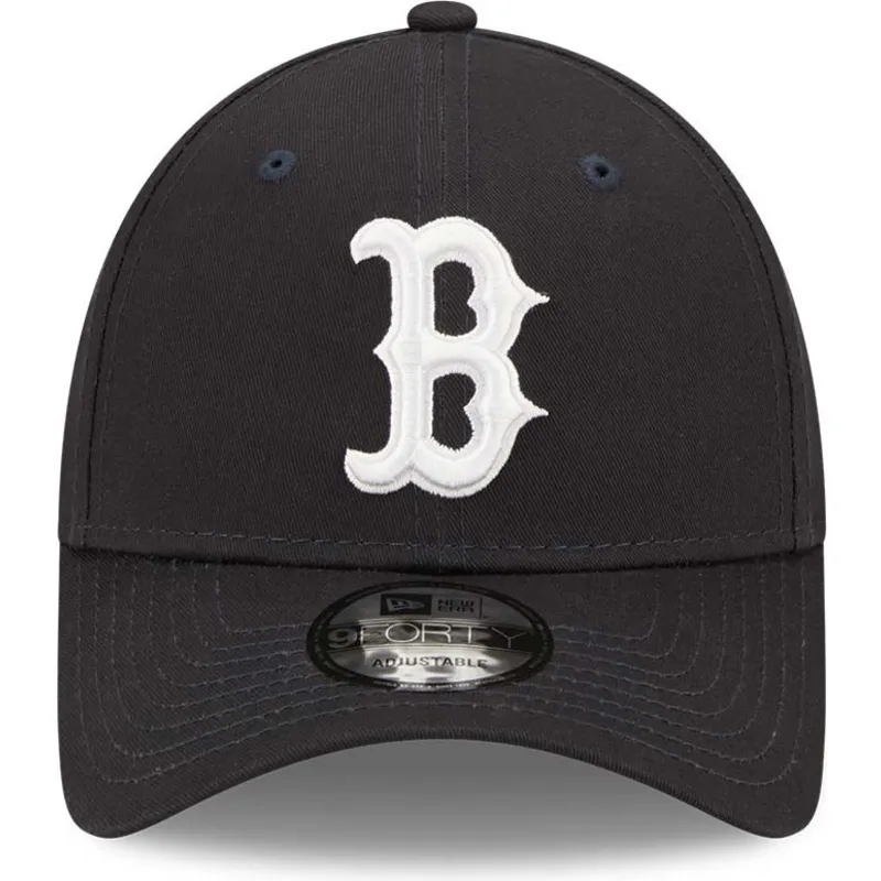 cappelli-curva-blu-marino-cinghia-regolabile-9forty-league-essential-dei-boston-red-sox-mlb-di-new-era