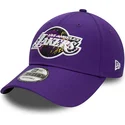 cappelli-curva-viola-cinghia-regolabile-9forty-print-infill-dei-los-angeles-lakers-nba-di-new-era
