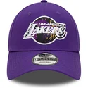 cappelli-curva-viola-cinghia-regolabile-9forty-print-infill-dei-los-angeles-lakers-nba-di-new-era