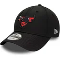 cappelli-curva-nero-cinghia-regolabile-9forty-print-infill-dei-chicago-bulls-nba-di-new-era