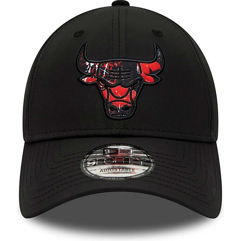 new-era-curved-brim-9forty-print-infill-chicago-bulls-nba-black-adjustable-cap
