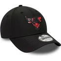cappellino-curvo-nero-regolabile-9forty-print-infill-dei-chicago-bulls-nba-di-new-era