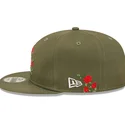 cappelli-piatta-verde-snapback-9fifty-flower-dei-los-angeles-dodgers-mlb-di-new-era