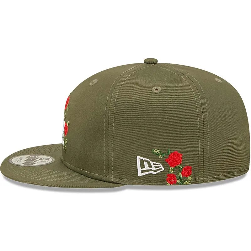 cappelli-piatta-verde-snapback-9fifty-flower-dei-los-angeles-dodgers-mlb-di-new-era
