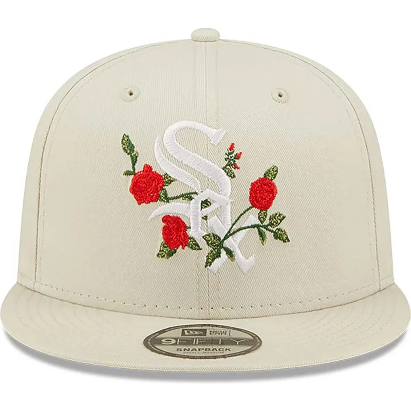 cappelli-piatta-beige-snapback-9fifty-flower-dei-chicago-white-sox-mlb-di-new-era