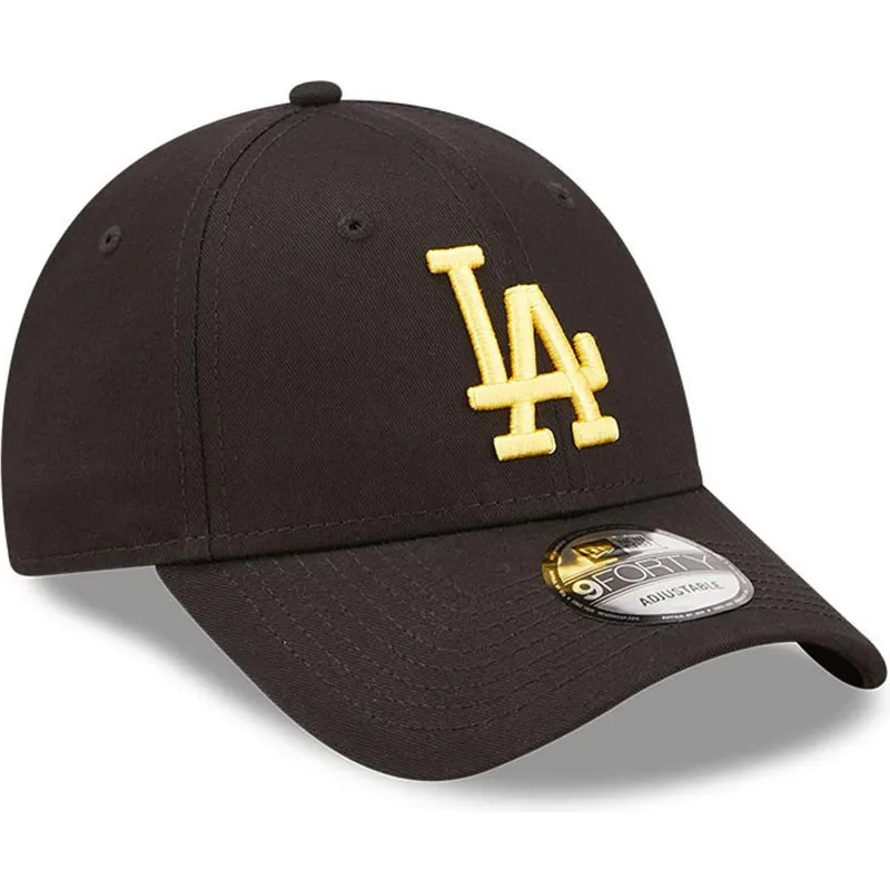 cappelli-curva-nero-cinghia-regolabile-9forty-league-essential-dei-los-angeles-dodgers-mlb-di-new-era