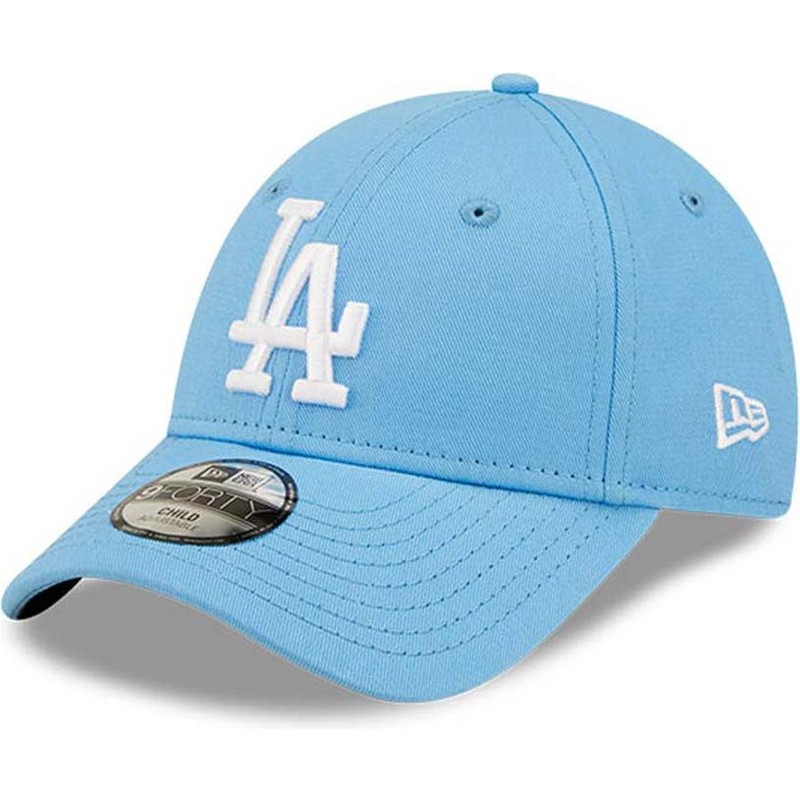 new-era-curved-brim-youth-9forty-league-essential-los-angeles-dodgers-mlb-blue-adjustable-cap