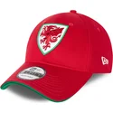 cappelli-curva-rosso-cinghia-regolabile-9forty-de-wales-copa-mundial-dei-wales-copa-mundial-de-futbol-di-new-era