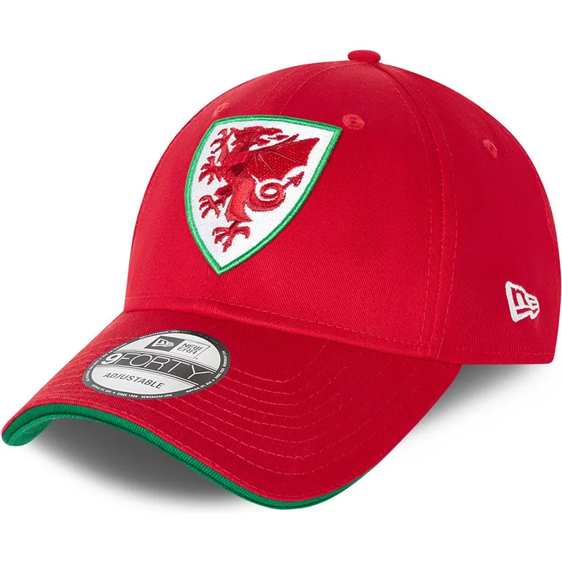 cappelli-curva-rosso-cinghia-regolabile-9forty-de-wales-copa-mundial-dei-wales-copa-mundial-de-futbol-di-new-era