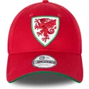 cappellino-curvo-rosso-regolabile-9forty-del-galles-coppa-del-mondo-di-calcio-di-new-era