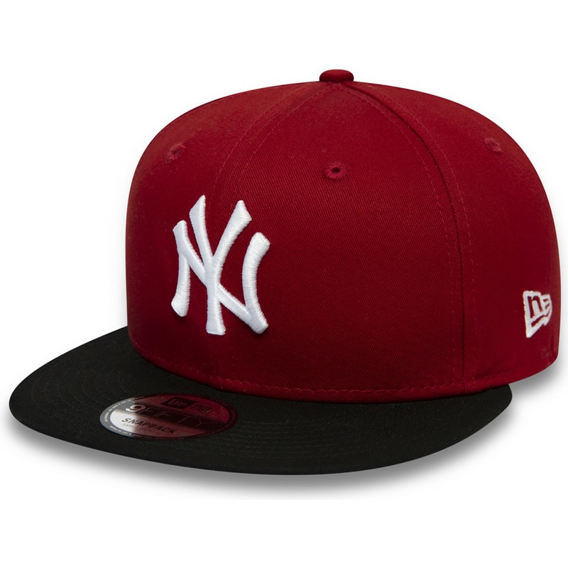 new-era-flat-brim-9fifty-colour-block-new-york-yankees-mlb-red-and-black-snapback-cap
